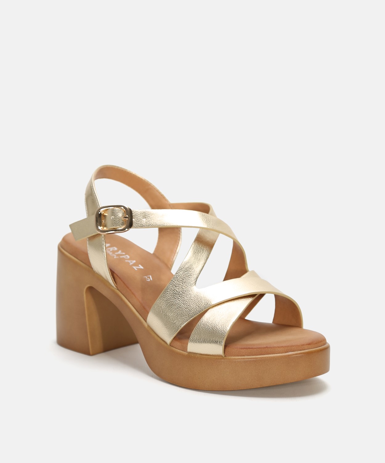 Sand&aacute;lia de plataforma com tiras image number null